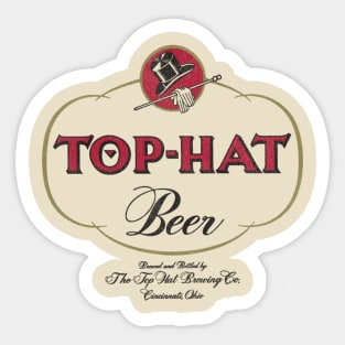 Top Hat Beer Retro Defunct Breweriana Sticker